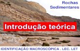 Rochas Sedimentares - geomuseu.ist.utl.pt teoricas/Tema 02... · Rochas sedimentares Princípio Uma rocha que tenha sido formada em condições de pressão e temperatura diferentes