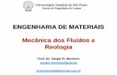 ENGENHARIA DE MATERIAIS Mecânica dos Fluidos e Reologiasistemas.eel.usp.br/docentes/arquivos/5022779/LOM3089/AULA 0... · Programa Resumido Fundamentos de mecânica dos fluidos.