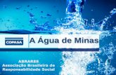 A Água de Minas - abrares.com.br · Parceria com a Universidade Federal de Minas Gerais –UFMG; Promove ações integradas de revitalização e preservação da bacia do Rio das