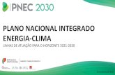 PLANO NACIONAL INTEGRADO ENERGIA-CLIMA · PLANO NACIONAL INTEGRADO ENERGIA-CLIMA LINHAS DE ATUAÇÃO PARA O HORIZONTE 2021-2030 28 de janeiro de 2018 “Portugal reafirma o seu firme