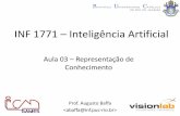 INF 1771 Inteligência Artificial - baffasoft.com.brbaffasoft.com.br/site/wp-content/uploads/2015/08/IA_Aula_03_Represent... · INF 1771 –Inteligência Artificial Aula 03 –Representação
