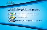 PEC 6/2019 - A nova Reforma da Previdênciafrenteparlamentardaprevidencia.org/wp-content/uploads/2019/03/DIAP-pec... · PEC 6/2019 – A nova Reforma da Previdência Esta publicação