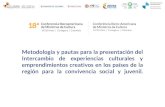 Presentación Metodología - Organización de Estados ... · de Música Programa Opciones de la paz Bolivia Brasil Colombia Perú Venezuela Programa rescate, preservación y transmisión