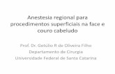 Anestesia regional para procedimentos superficiais na face ... · Anestesia regional para procedimentos superficiais na face e couro cabeludo Prof. Dr. Getúlio R de Oliveira Filho