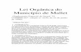 Lei Orgânica do Município de Mallet · Lei Orgânica do Município de Mallet (Suplemento Especial do Jornal “O COMÉRCIO”, edição n° 2230, de 22 de junho de 1990). “PREFÁCIO”