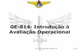 GE-814: Introdução à Avaliação Operacionalhelcio/GE-814 Introducao.pdfDelineamento de Experimentos • Um experimento é um teste ou uma série de testes nos quais as variáveis