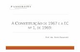 A CONSTITUIÇÃO DE 1967 EA EC Nº 1, DE 1969...Ditadura militar no Brasil (1964–1985): O regime foi instaurado em 1 de abril de 1964 e durou até 15 de março de 1985 ; Teve início