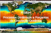 FISB24 Processos Dinâmicos e Forçantes da Circulação Oceânica · Número de Ekman (Atrito/Coriolis) Balanço de Momento ... camada de densidade uniforme, ou seja, uma camada