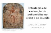 Estratégias de vacinação de poliomielite no Brasil e no mundo · 2015-10-15 · Estratégias de vacinação de poliomielite no Brasil e no mundo Ana Marli C. Sartori Outubro 2015