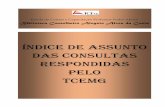 ÍNDICE DE ASSUNTO Das Consultas respondidas pelo TCEMG · Remete ao nº da consulta Adiantamento definição, 40.045-9 em convênio, 21.174-5 ordenamento de despesas pagamento a