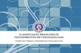 CLASSIFICAÇÃO BRASILEIRA DE PROCEDIMENTOS EM … · 4 CBPFa – 3ª Edição/outubro 2009 – Conselhos de Fonoaudiologia Classificação brasileira de procedimentos em Fonoaudiologia