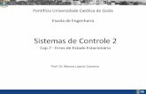 Sistemas de Controle 2professor.pucgoias.edu.br/SiteDocente/admin/arquivosUpload/17742/material/Aula 2 cap7.pdfSistemas de Controle 2 Prof. Dr. Marcos Lajovic Carneiro Cap.7 - Erros
