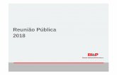 Reunião Pública 2018 - Banco BI&P · Destaques 3333 • Ao final do 3T18, o caixa livre totalizava R$944,7 milhões, representando 44,5% dos depósitos totais ante 45,9% ao final
