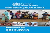 2012-2013 - WHO...tência técnica com Angola durante o biénio 2012-2013. Ao longo deste período, foi gratificante ob-servar que Angola não só consolidou a paz e o seu crescimento