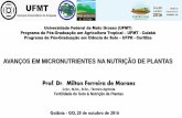 AVANÇOS EM MICRONUTRIENTES NA NUTRIÇÃO DE PLANTAS Prof. Dr ... · Universidade Federal de Mato Grosso (UFMT) Programa de Pós-Graduação em Agricultura Tropical –UFMT - Cuiabá