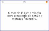 O modelo IS-LM: a relação entre o mercado de bens …...Se a questão falou em bens e serviços, a única curva que nos interessa é a IS. a) inclinação da curva LM(mais vertical).