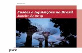 Fusões e Aquisições no Brasilrio-MA-janeiro-2019.pdf · de M&A de forma cautelosa, observando a execução das medidas econômicas anunciadas. Em janeiro de 2019 foram anunciadas