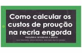 Como calcular os custos de proução na recria engorda · 2019-12-02 · Como calcular os custos de proução na recria engorda PECUÁRIA INTENSIVA A PASTO MAIS PROCESSOS, ... NOVA