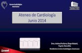 Ateneo de Cardiología Junio 2014...•Hipertrofia ventricular concéntrica que afecta también la pared libre del VD. •Biauriculomegalia con aumento del grosor parietal y del septum