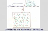 Correntes de turbidez: definição - USP · CORRENTES DE TURBIDEZ ANATOMIA E HIDRODNAMICA DE PROPAGAÇÃO PO PE c ABE . Turbidity Currents Figure C-9 Differences between turbidity