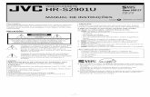 HR-S2901U - JVC · Compartimento de fita Conectores de entrada VIDEO/ AUDIO Visor do painel Indicador do Indicador de modo VCR reprodução Indicador de gravação Indicador do modo