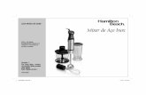 LEIA ANTES DE USAR Mixer de Aço Inox - Hamilton Beachuseandcares.hamiltonbeach.com/files/840249300.pdf · † O mixer não foi projetado para ser usado em cima de umafonte de calor.