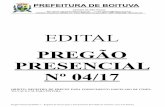 PREFEITURA DO MUNICÍPIO DE SÃO ROQUE · ESTADO DE SÃO PAULO Site Internet: ... Nº 04/17 OBJETO: REGISTRO DE PREÇOS PARA FORNECIMENTO PARCELADO DE CIMEN-TO, CAL E CAL PARA PINTURA.