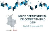 ÍNDICE DEPARTAMENTAL DE COMPETITIVIDAD 2018 · 2019-03-04 · Palabras del Rector Estructura del IDC 2018 ... Consejo Privado de Competitividad con base en Banco Mundial y DANE,
