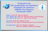 Programa de Pós-graduação em Química Instituto de Química … · 2008-04-15 · Ações e estratégias para construção de um plano de pós-graduação em Química da UNESP: