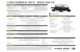 9 1 0 DEFENDER DPS HD8/HD10 2 · 2020-03-20 · Diferencial traseiro blocante e diferencial dianteiro auto-blocante Visco-Lok QE Rodas de alumínio fundido de 35,6 cm (14 pol.) com