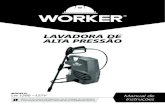 LAVADORA DE ALTA PRESSÃO - WORKER...A Lavadora de Alta Pressão WORKER destina-se à limpeza de veículos, máquinas, calçadas, fachadas, etc, devendo ser utilizada apenas para estas