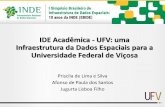 IDE Acadêmica - UFV: uma Infraestrutura da Dados Espaciais ... · IDE Acadêmica - UFV: uma Infraestrutura da Dados Espaciais para a Universidade Federal de Viçosa Priscila de Lima