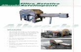 Filtro Rotativo Autolimpante - Albrecht€¦ · Filtro Rotativo APLICAÇÕES Ÿ Na remoção de fibrilas ou outros materiais particulados em suspensão, em sistemas de recirculação