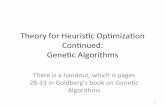 Theory’for’Heuris-c’Op-mizaon’ Connued:’’’ Gene-c’Algorithms’ · Theory’for’Heuris-c’Op-mizaon’ Connued:’’’ Gene-c’Algorithms’ There’is’ahandout,’which’is’pages’