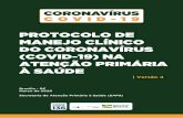 PROTOCOLO DE MANEJO CLÍNICO DO CORONAVÍRUS (COVID … · 2020-03-21 · de imagem de tórax, linfopenia no hemograma e aumento da proteína C-reativa. A doença apresenta fundamentalmente