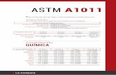 ASTM A1011 - CepasiEsta norma específica Iáminas, bobinas y cintas de acero al carbono reducidas en frio. Esta norma cubre láminas, flejes o cintas de bobinas en calidad estructural.