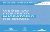 VISÕES DO CONTEXTO MIGRATÓRIO NO BRASIL · 1.2 Atores 37 1.3 Roteiro de entrevistas 38 1.4 Questionário 39 1.5 Coleta e tratamento dos dados 39 2. Resultados setoriais: informações