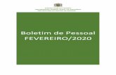 Boletim de Pessoal FEVEREIRO/2020 · 2020-03-02 · Boletim de pessoal – Ed. Ordinário – Fev/2020 3 O Pró-Reitor de Gestão de Pessoas da UNIVERSIDADE FEDERAL RURAL DA AMAZÔNIA,