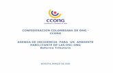 CONFEDERACION COLOMBIANA DE ONG - CCONG AGENDA DE ...€¦ · pedagógica, un compañero en el cabildeo, un actor más en el debate público, y un aliado en la movilización ciudadana.