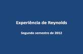 Experiência de Reynolds - Escola da Vida€¦ · experiência de Reynolds e o escoamento observado para a seguinte questão: qual o mínimo volume que recolhido na proveta em (25