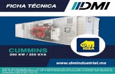 CUMMINS - dmindustrial.mx€¦ · rio, acoplado a un generador CA, controles y accesorios montados y probados totalmente en fabrica usando una carga resistiva variable por un periodo