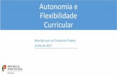 Autonomia Flexibilidade Curricularafc.dge.mec.pt/docs/Reuniões Regionais 2017-06/Ministério da... · AUTONOMIA E FLEXIBILIDADE CURRICULAR o. Carga horária semanal Componentes
