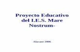 Proyecto Educativo del I.E.S. Mare Nostrum-recursostic.educacion.es/multidisciplinar/prinia/uploads/... · 2010-02-12 · • Abierto y susceptible de introducir cambios. La propia