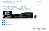 Manual de início rápido - Philips · 2009-11-05 · 1 Siga os passos necessários para registar o MCi500H junto da Philips. 2 Siga os passos para adicionar manualmente estações
