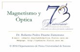 Magnetismo y óptica - Roberto Pedro Duarterpduarte.fisica.uson.mx/archivos/curso6/08-magyopt.pdf · Los filtros polarizadores son los instrumentos ópticos que permiten seleccionar