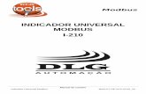 INDICADOR UNIVERSAL MODBUS I-210 - DLG · O I-210 é um Indicador Universal Modbus que faz a leitura de grandezas padrões, tais como, tensão, corrente, frequência, PT-100, dentre