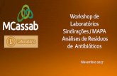 Workshop de Laboratórios Sindirações / MAPA …...2017/12/04  · REQUISITO LEGAL * Registro de Produtos de Uso Veterinário. * PNCR –Controle e Vigilância Análise do Produto.