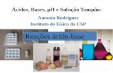 Antonio Rodrigues Instituto de Física da USP · Ácidos, Bases, pH e Solução Tampão: Antonio Rodrigues Instituto de Física da USP 1 Reações ácido-base . O que são ácidos