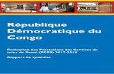 République Démocratique du Congo - The DHS …Santé en République Démocratique du Congo 2017-2018 (EPSS RDC 2017-2018) a pour objectif de recueillir des information sur les prestations