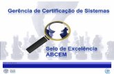 Apresentação do PowerPoint · técnico/comercial. Pré-auditoria (Opcional) Análise pela ABNT/CTC Emissão do certificado Certificado válido por 3 anos. Manutenções anuais.